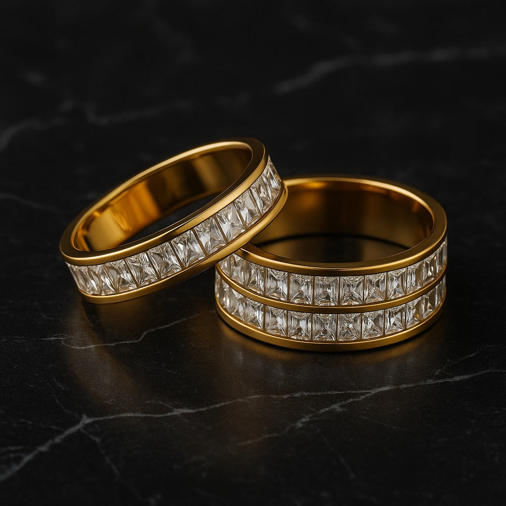 Double Studded Band Ring